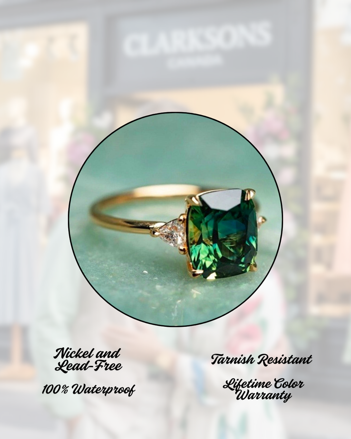 Quinty - Green Crystal Zirconia Ring