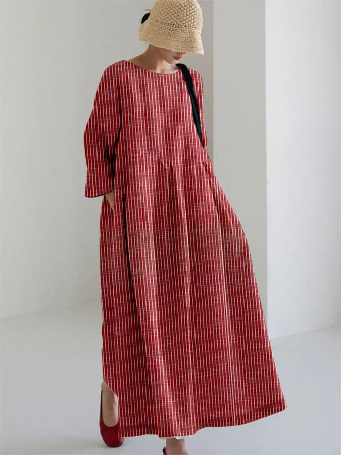 OLIVIA™ - VINTAGE STRIPED LOCKER DRESS