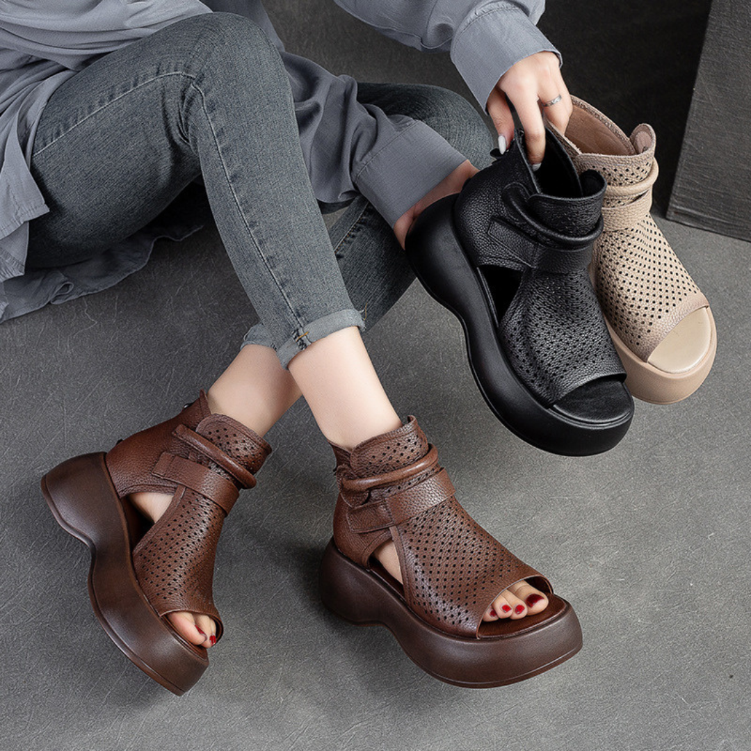 Mira - Classic Leather Orthopedic Sandals