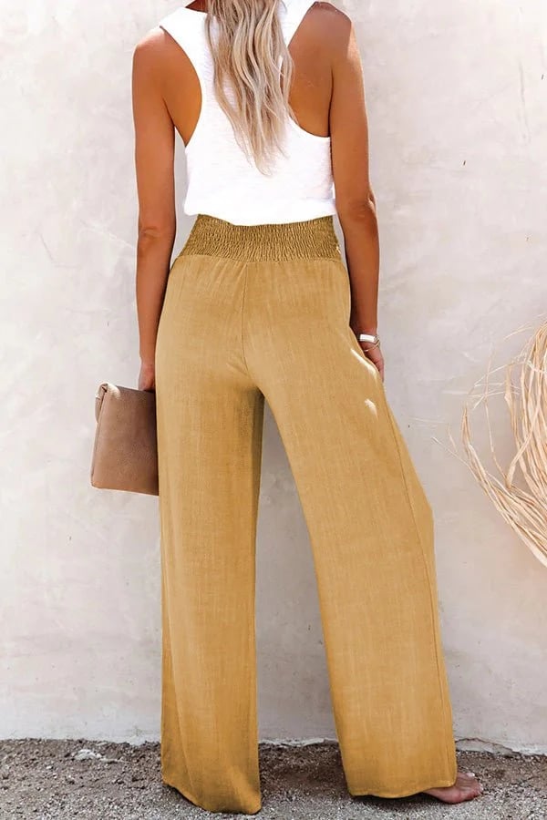 Lyxie - High Waist Loose Straight Trousers