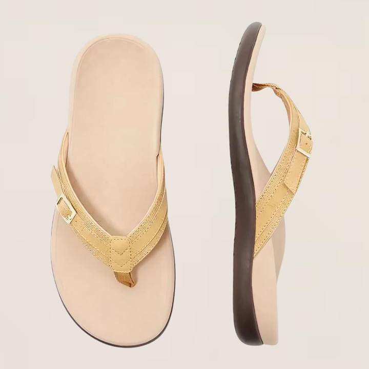 Mirae | Matte Strap Sandals with Cushioned Footbed