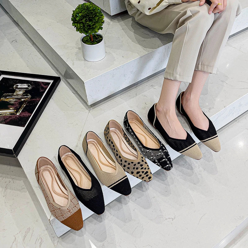 Point Toe Knitting Shoes