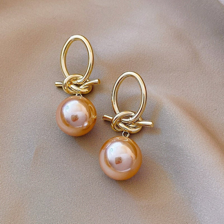 Kylie | Vintage Gold Pearl Earrings
