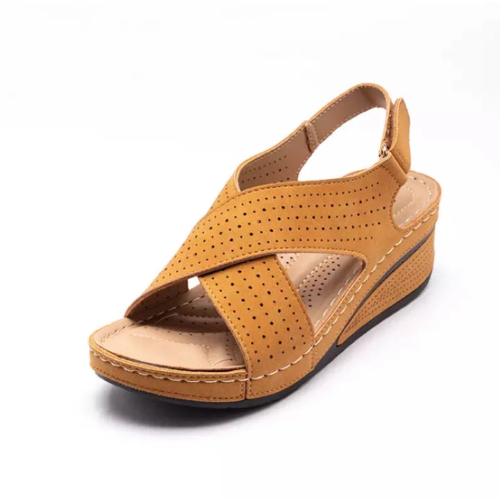 Solenn | Mid Heel Wedge Sandals
