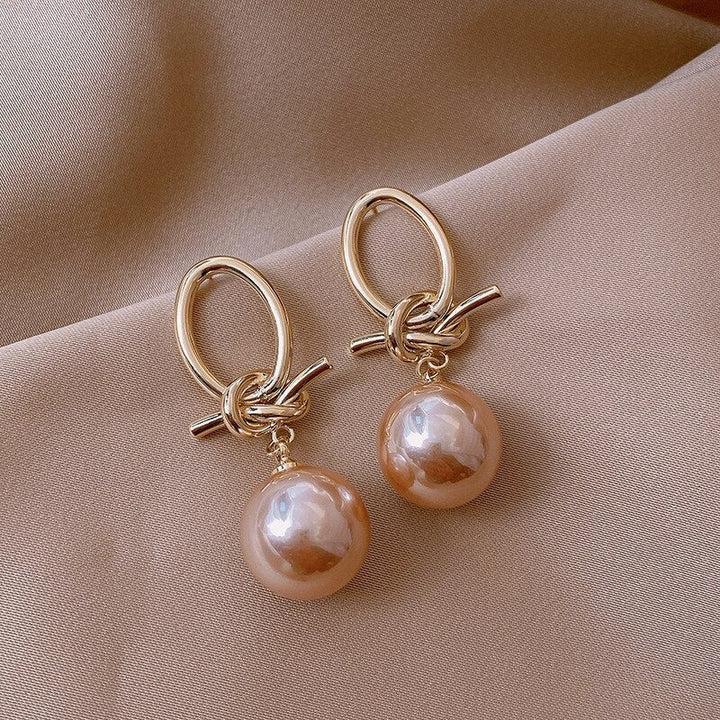 Kylie | Vintage Gold Pearl Earrings