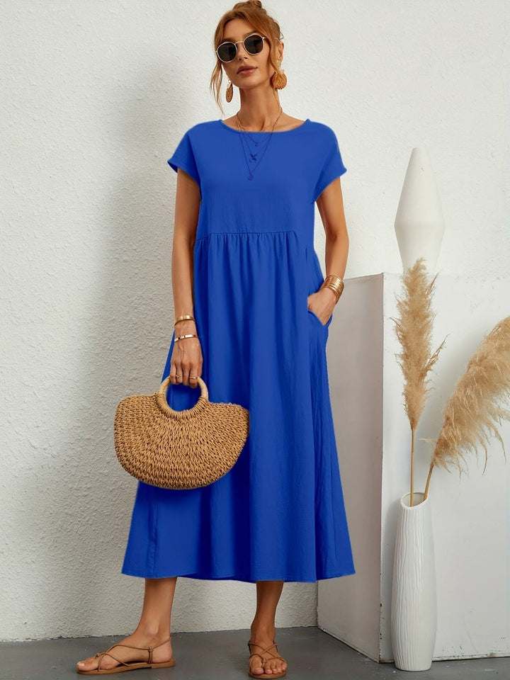 Kimber - Casual O-Neck Midi Dress