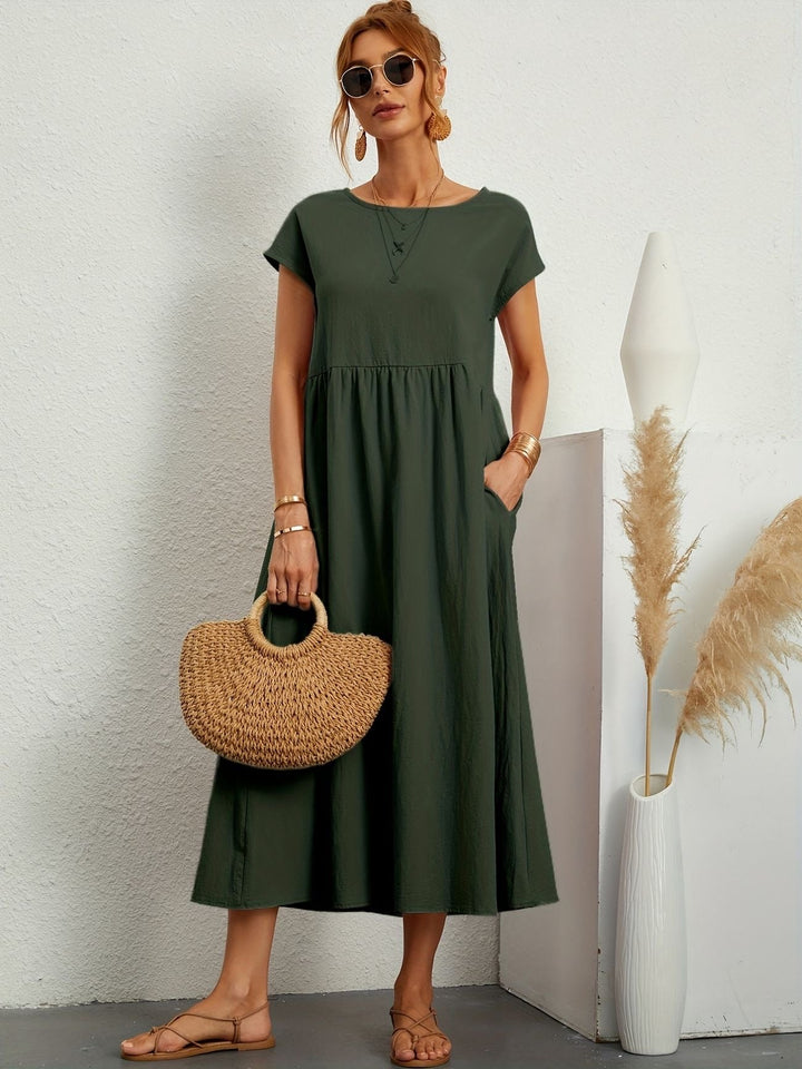 Kimber - Casual O-Neck Midi Dress