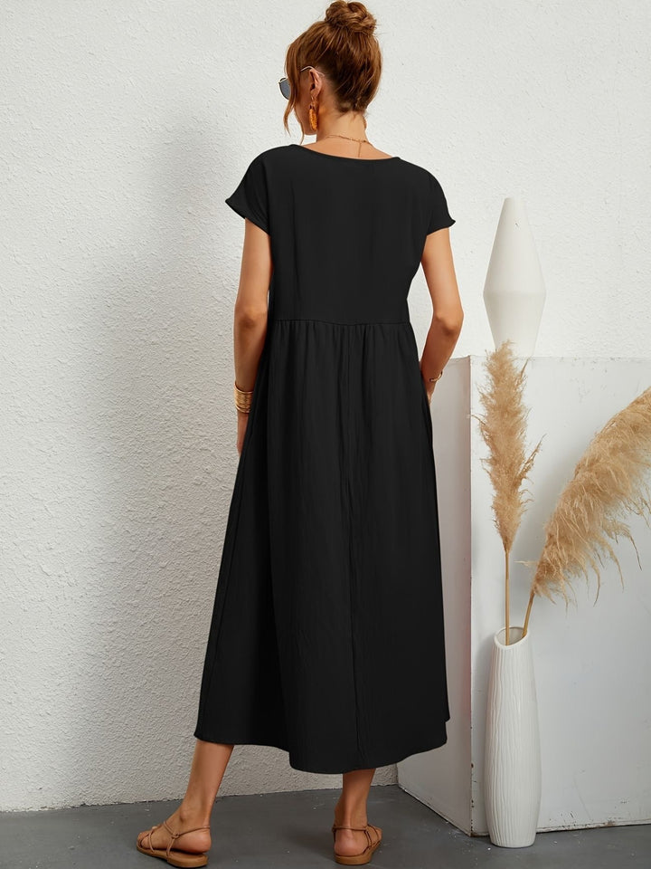 Kimber - Casual O-Neck Midi Dress