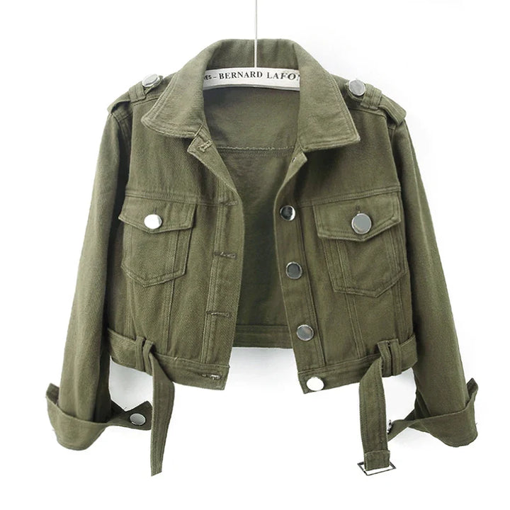 Romi - Cropped Cotton Utility Jacket