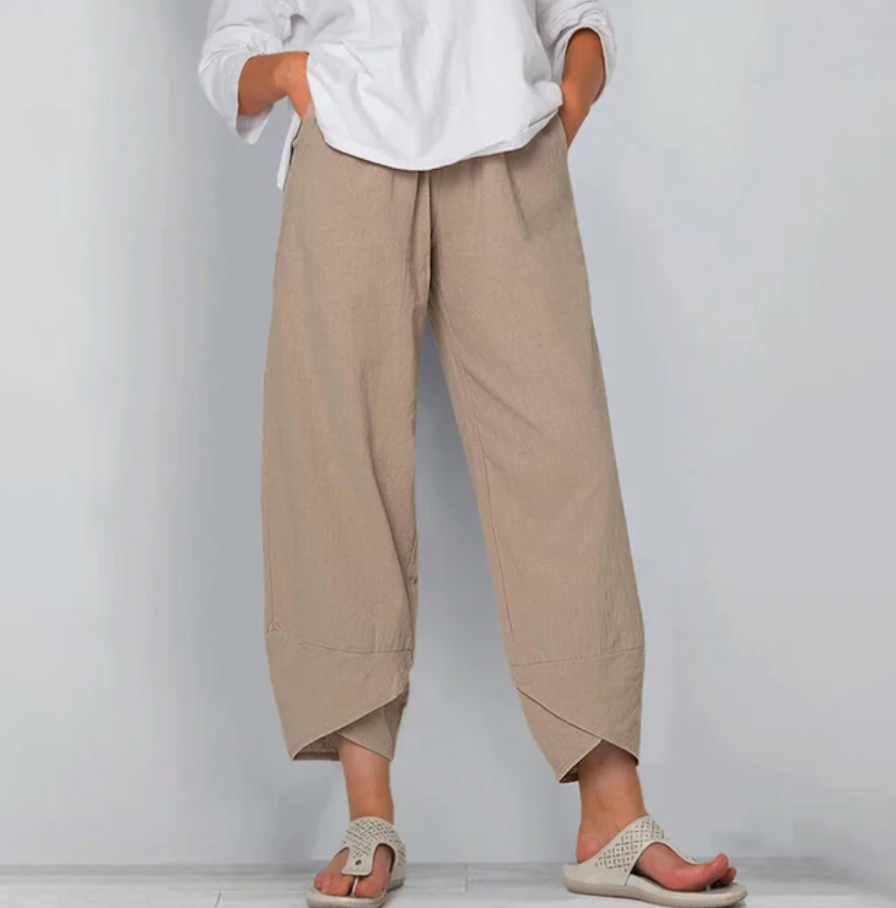 Novella - Simple Style Comfortable Loose Fit Trousers