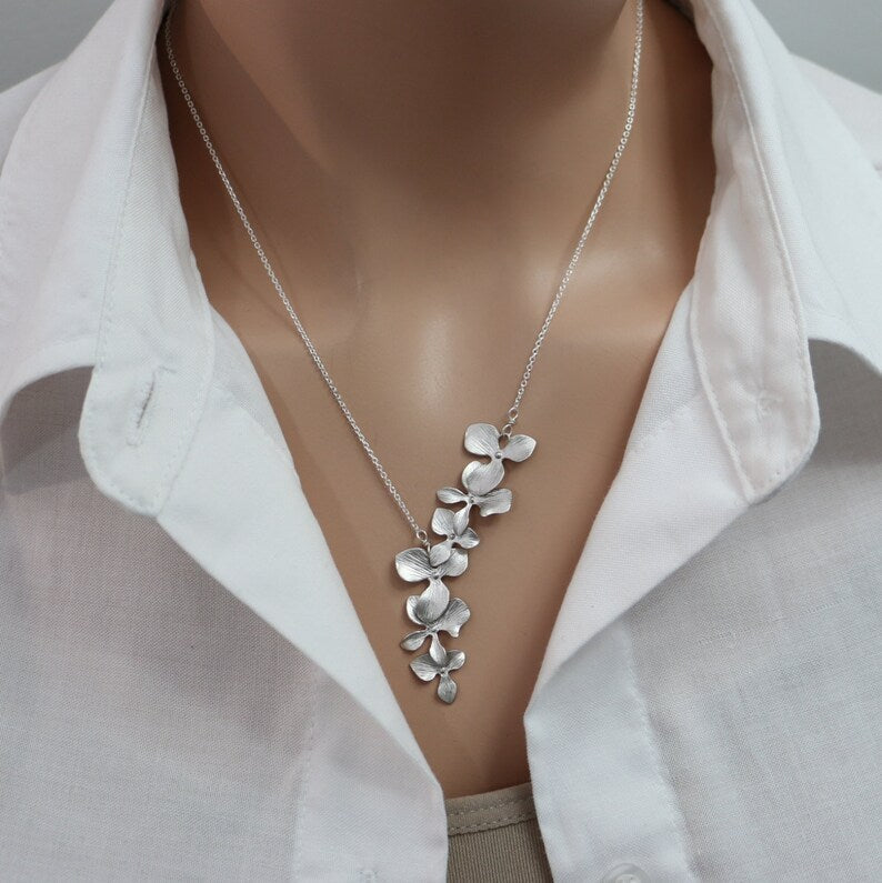 Teddy - Vintage Silver Flower Necklace