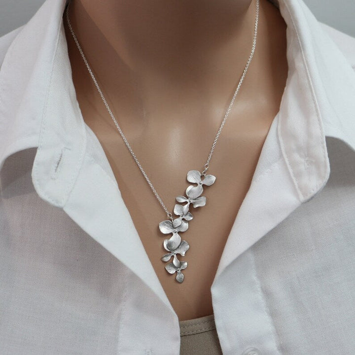 Teddy - Vintage Silver Flower Necklace