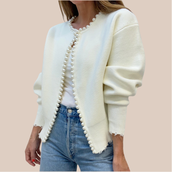 Olivia - Chic Pearl Cardigan