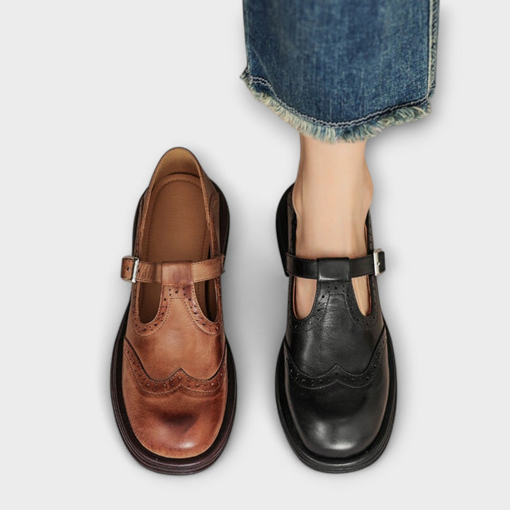 Janine | Leather Mary Janes