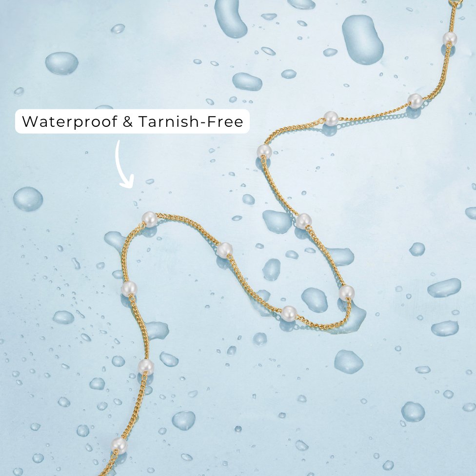 Pure Gold Pearl Necklace