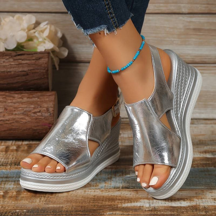 Skye | Metallic Wedge Chic Sandal