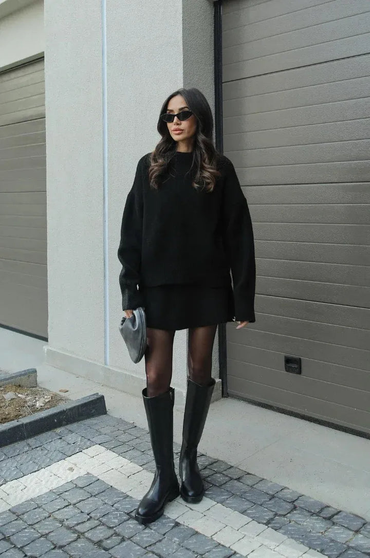 Helena - Żakiet z dzianinową spódnicą