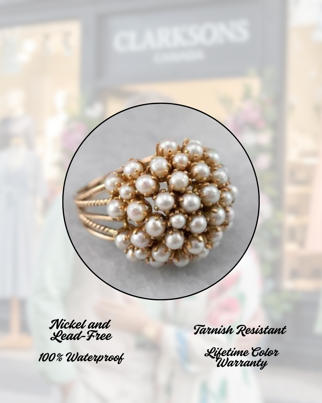 Monica - Inlaid Pearls Ring