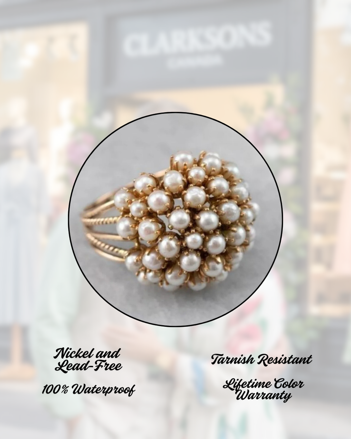 Monica - Inlaid Pearls Ring