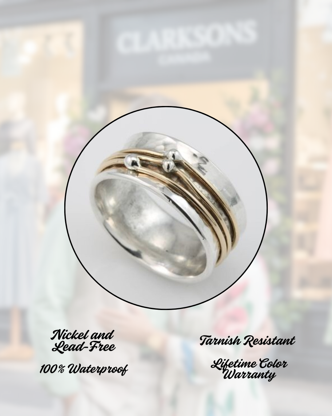 Bianca - Vintage Gold Plated Silver Ring
