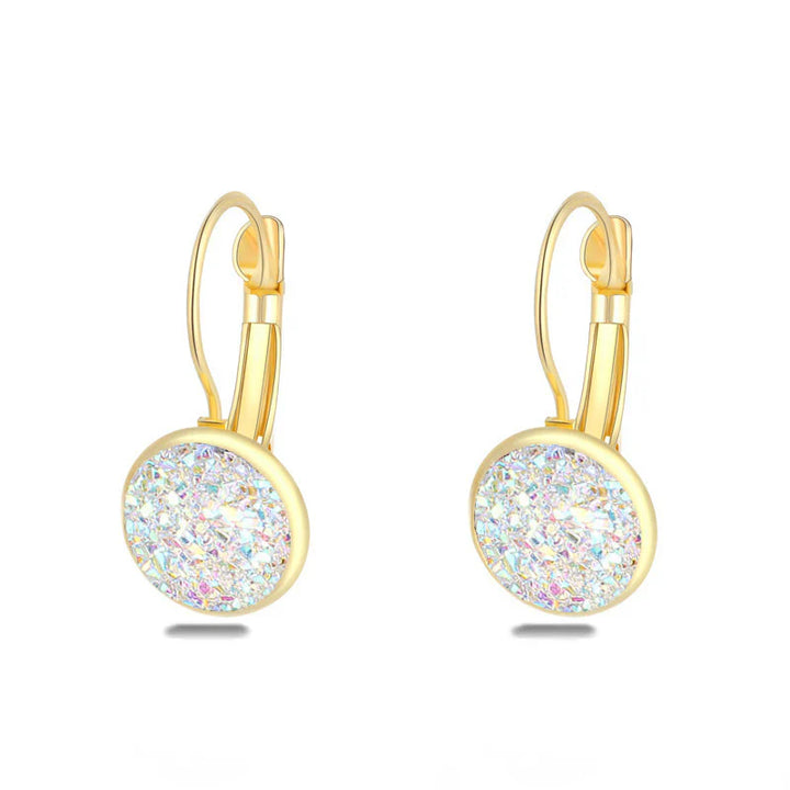 Eveline | Vintage Gold Earrings with Opal Stone