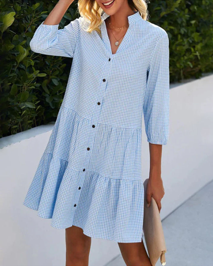 Marie™ | Lightweight and Flattering Plaid Summer Dress