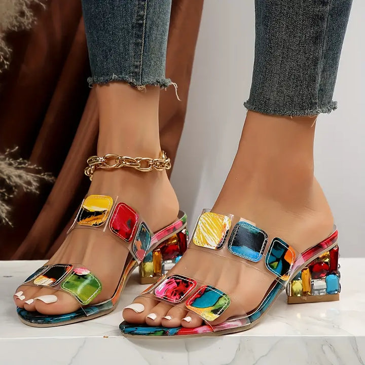Flora - Vibrant Double-Strap Sandals