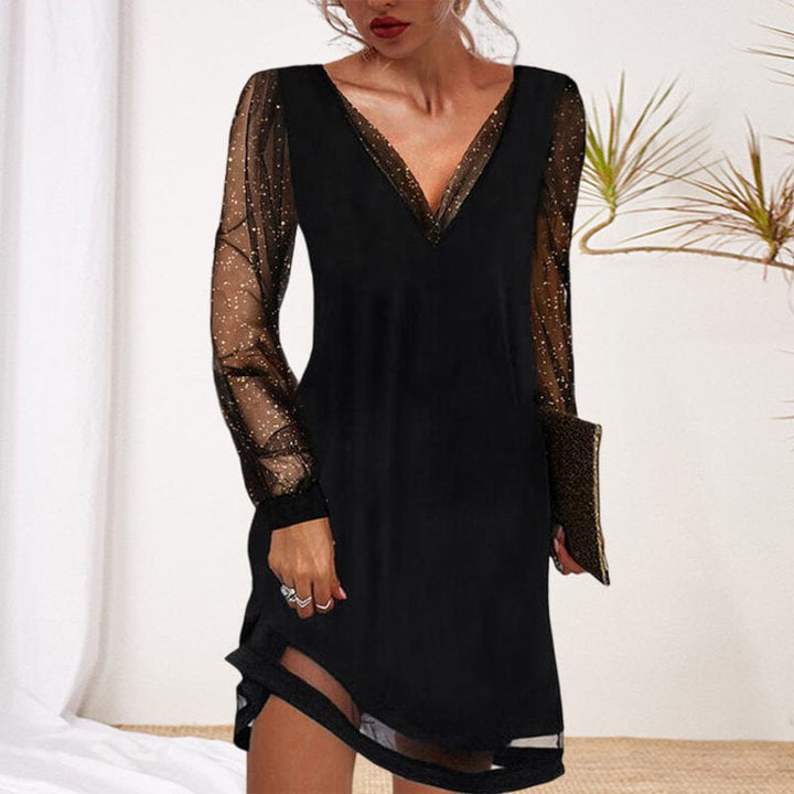 Kylie™ | Glamorous Sheer Sleeve Party Dress
