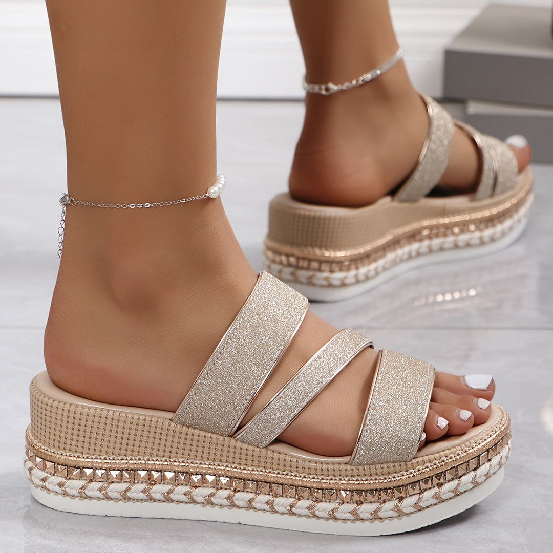 Lindy™ | Champagne Orthopedic Comfort Sandals