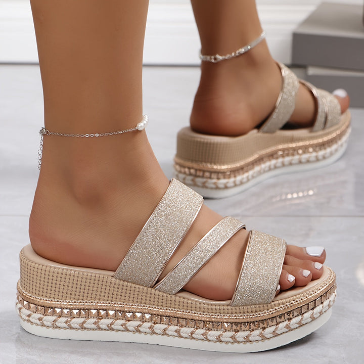 Lindy™ | Champagne Orthopedic Comfort Sandals