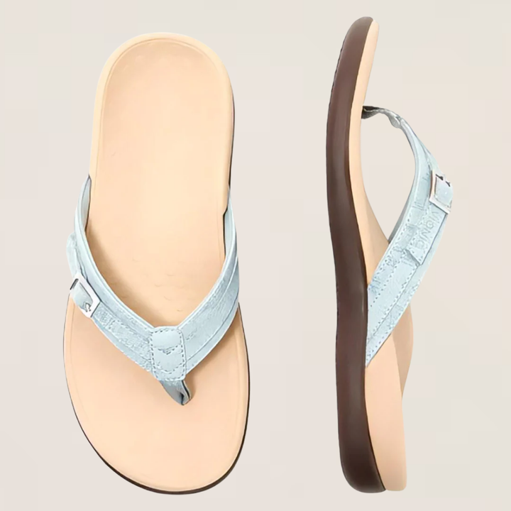 Mirae | Matte Strap Sandals with Cushioned Footbed