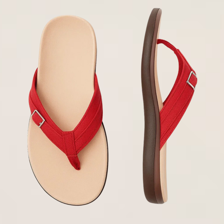 Mirae | Matte Strap Sandals with Cushioned Footbed