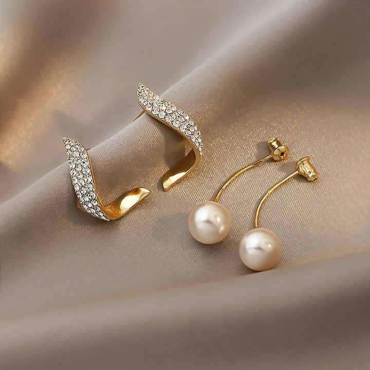 Kimberly | Vintage Gold Pearl Earrings