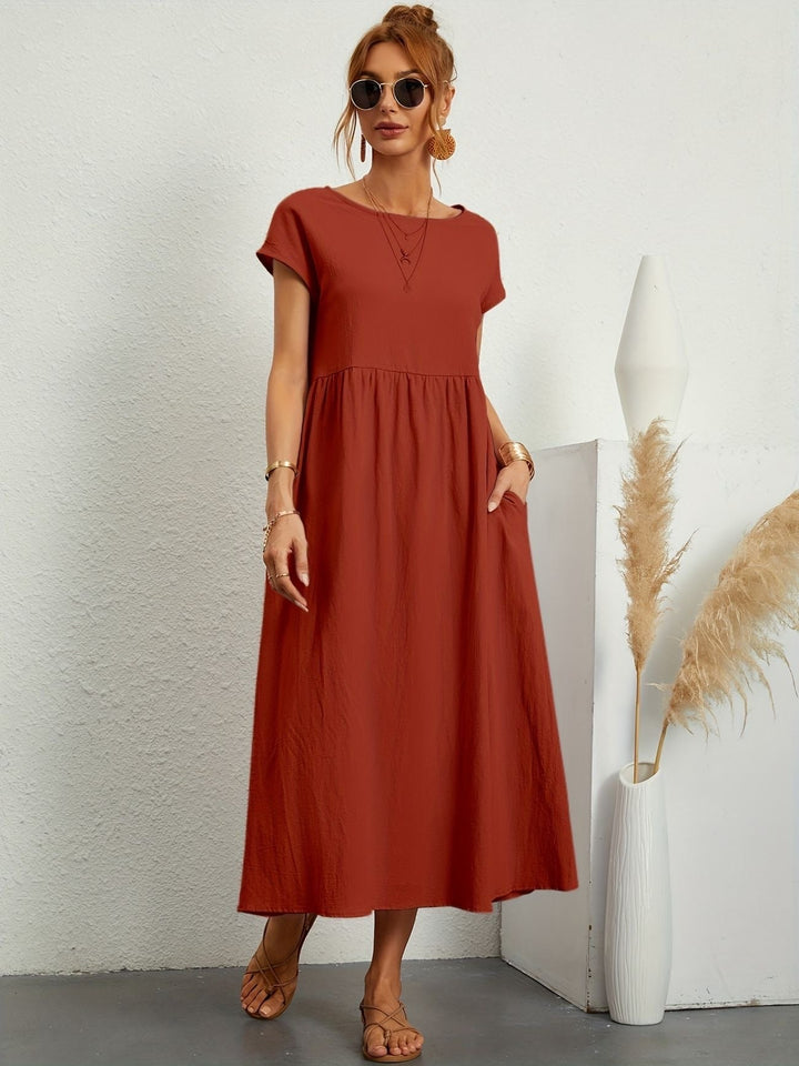 Kimber - Casual O-Neck Midi Dress
