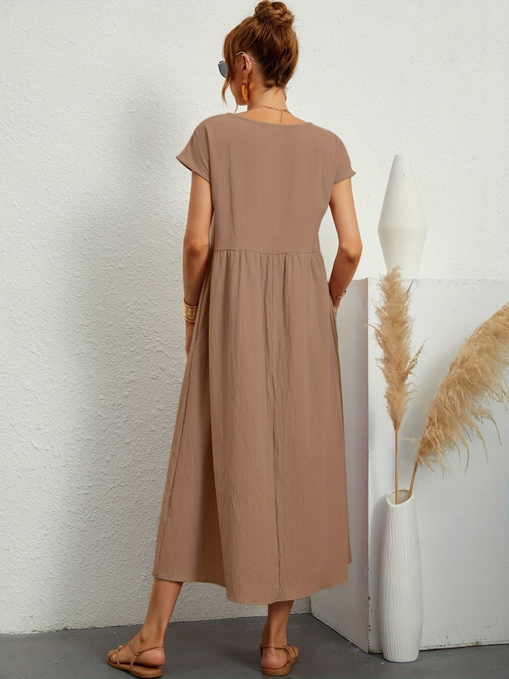 Kimber - Casual O-Neck Midi Dress
