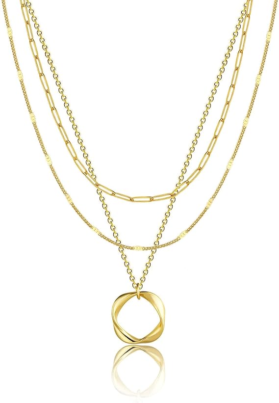 Nina - Vintage Gold Plated Chain & Pendant Necklace
