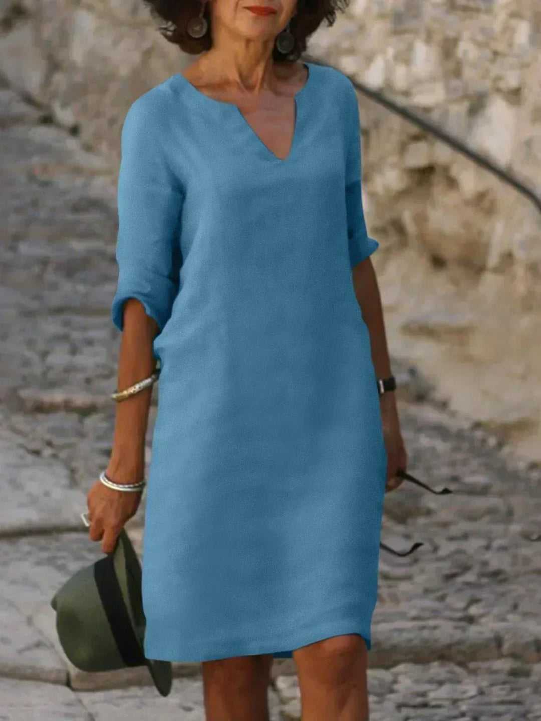 Beatrice™ - Elegant Beatrice Dress with Elevated V-Neck