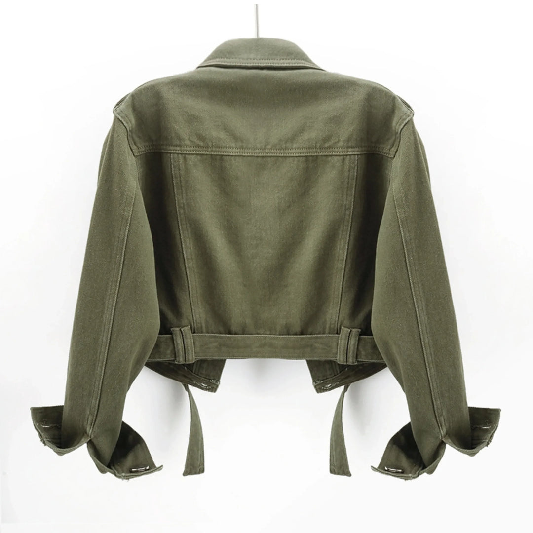 Romi - Cropped Cotton Utility Jacket