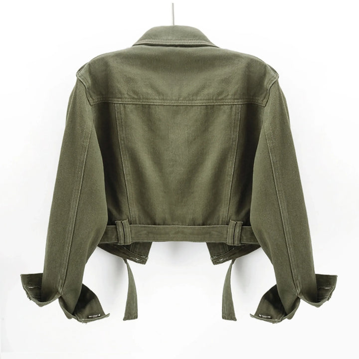 Romi - Cropped Cotton Utility Jacket