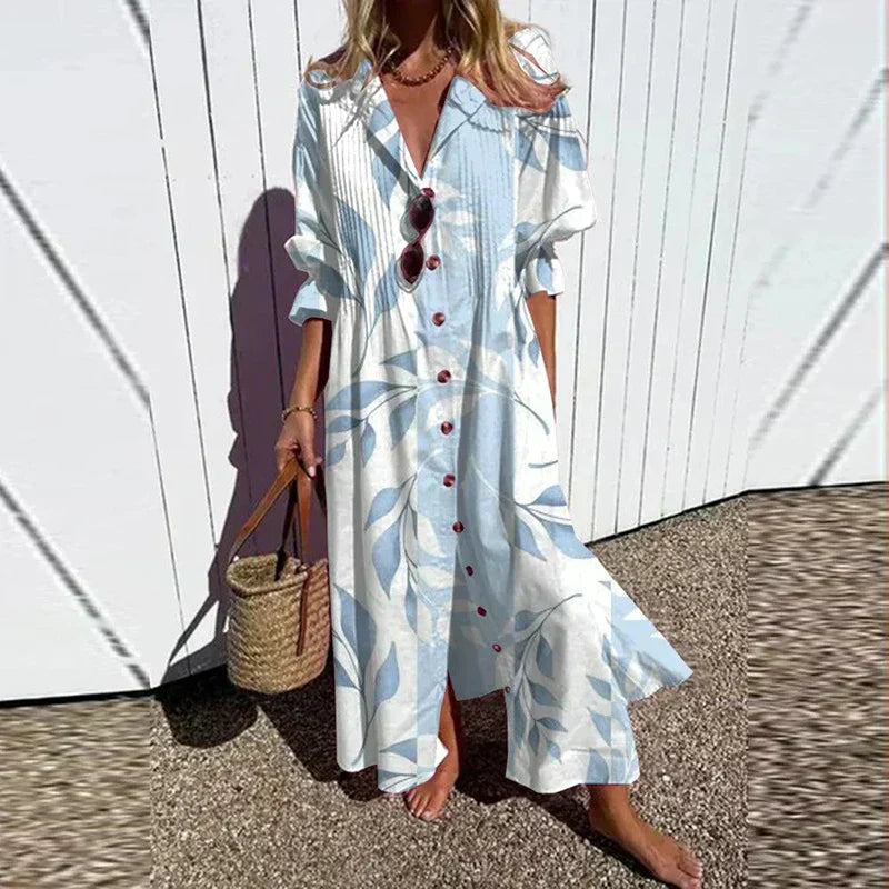 Cassidy - Bohemian Puff Sleeve Maxi Dress