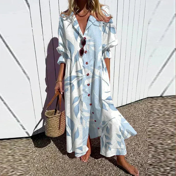 Cassidy - Bohemian Puff Sleeve Maxi Dress