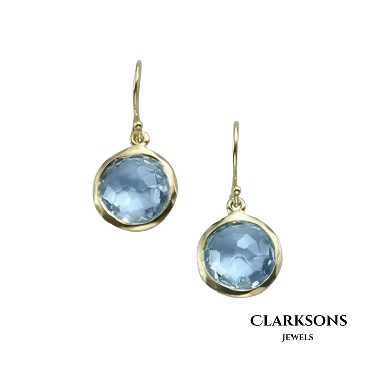 Lois | Vintage Earrings with Embedded Blue Crystal