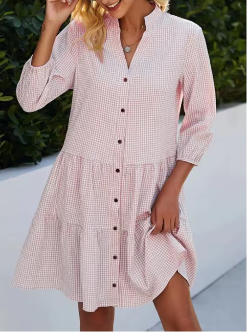 Marie™ | Lightweight and Flattering Plaid Summer Dress