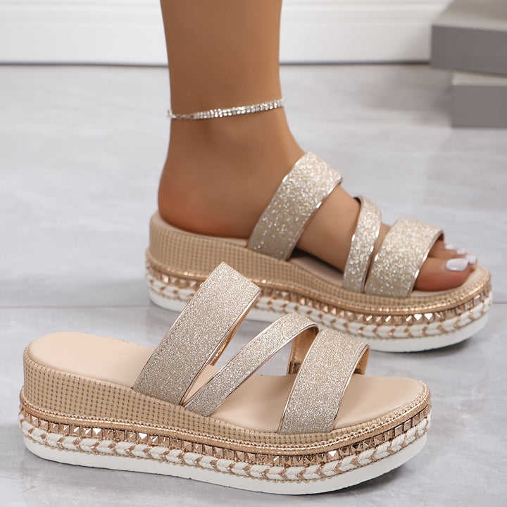 Lindy™ | Champagne Orthopedic Comfort Sandals