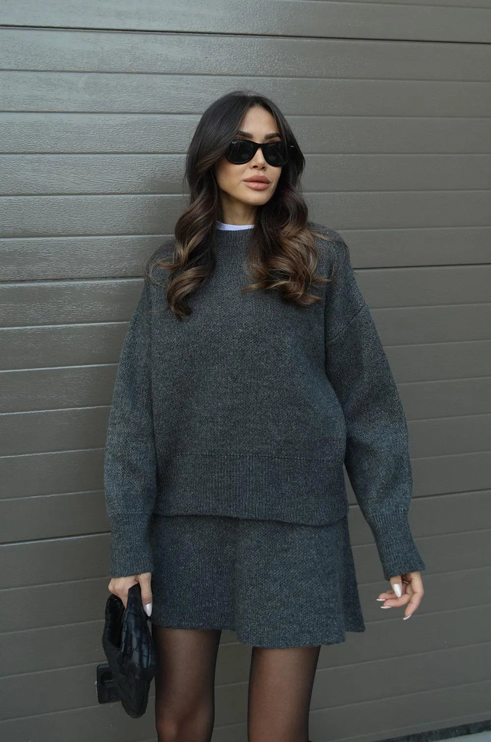 Helena - Żakiet z dzianinową spódnicą