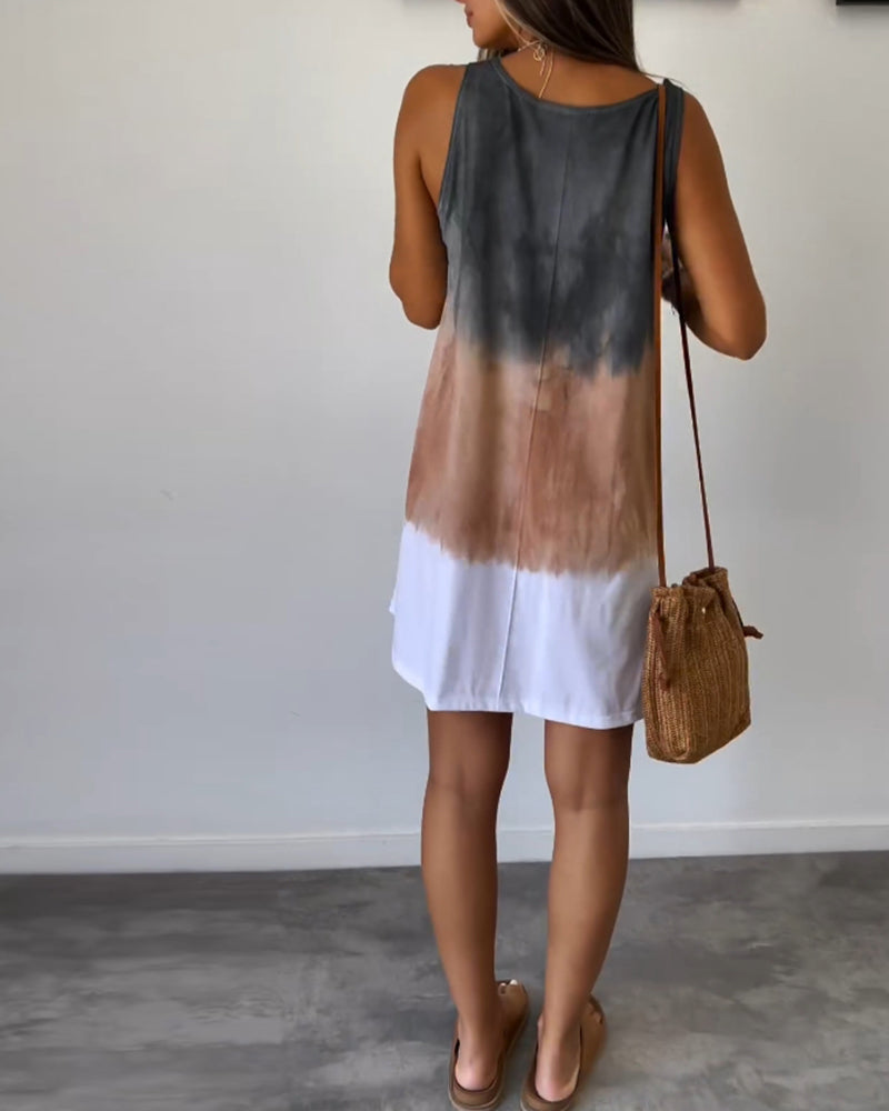 Josie - Gradient Tie Dye Mini Dress