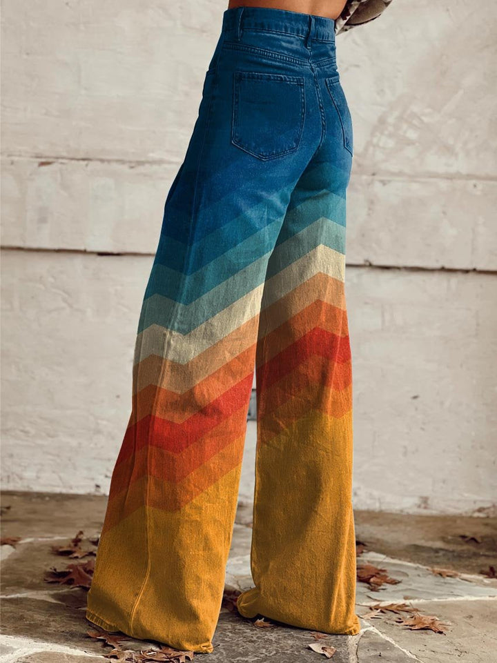 LÉA | Elegant and Modern Retro Zigzag Trousers