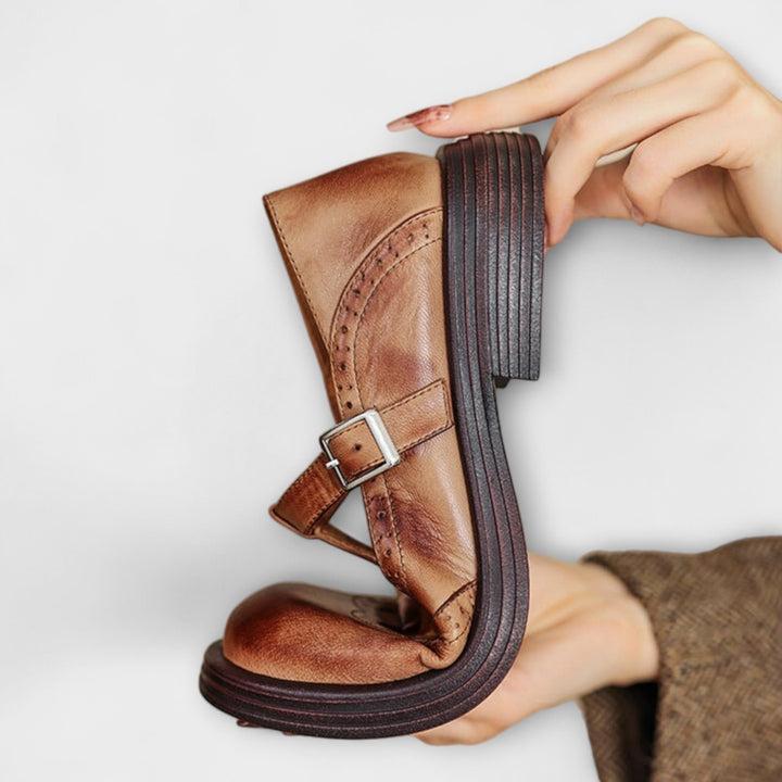 Janine | Leather Mary Janes