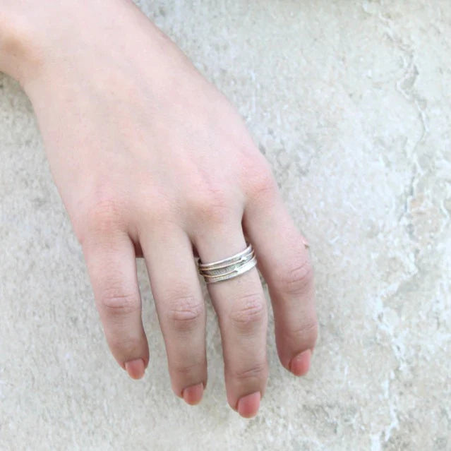 Bianca - Vintage Gold Plated Silver Ring