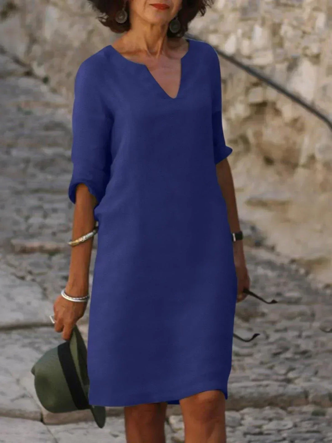 Beatrice™ - Elegant Beatrice Dress with Elevated V-Neck